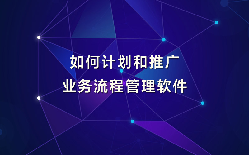 如何计划和推广您的团队采用业务流程管理软件