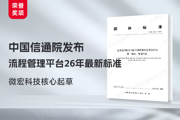 微宏科技参编中国信通院流程管理平台最新标准正式发布